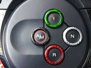 FIAT 500 Gear Panel Selector Trim - Carbon Fiber - Italian Theme